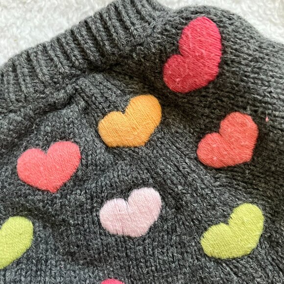 Gymboree 2T Grey Heart Knit Dress Embroidery GUC Toddler Girl - Picture 16 of 16